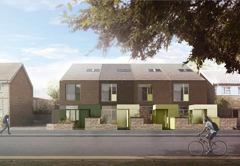 Coffey Architects' Chertsey Crescent housing scheme, created for Brick by Brick