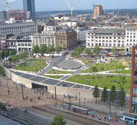 Tadao Ando's pavilion in Manchester's Piccadilly Gardens