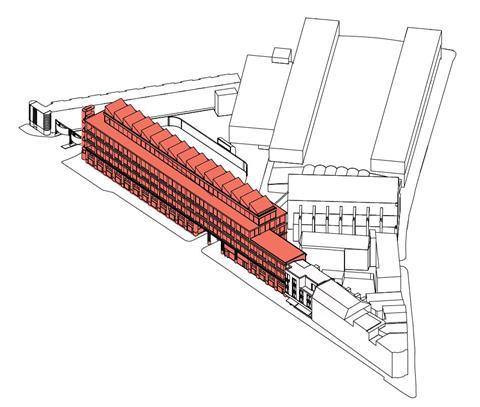 Overview of Proposals to redevelop Nicholas Grimshaw's Grand Union House building, which is part of his 1980's Sainsbury's development in Camden Town, north London