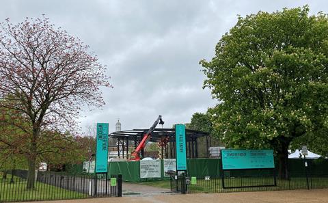 Serpentine Pavilion by Counterspace under construction 1a