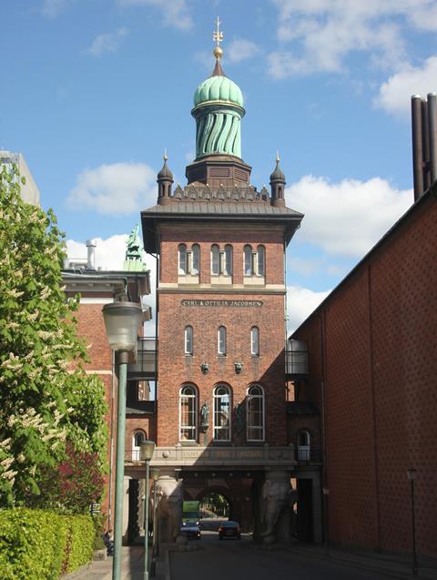 The Elephant Gate & Tower at Carlsberg Bayen in Copenhagen
