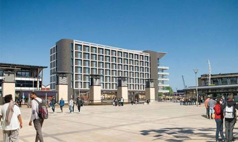 AHMM Waterfront Place Bristol - view from Millennium Square