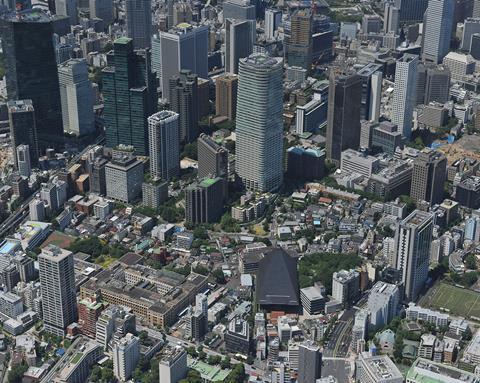 Toranomon-Azabudai - aerial view of development area