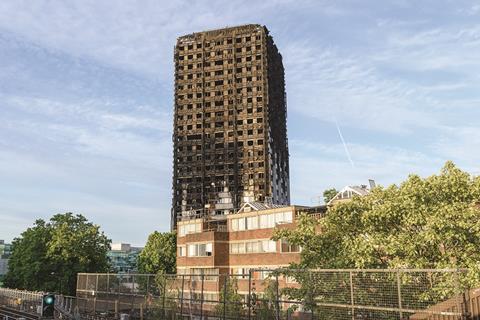 Grenfell Tower after the fire