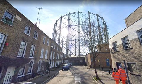 Oval gasholders googlemaps