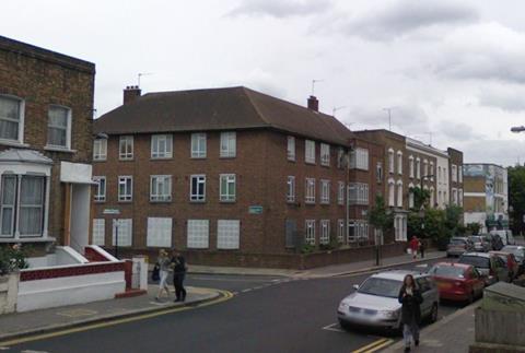 The now-demolished Aikin Court in Stoke Newington, north London