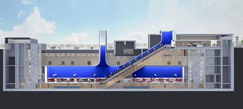 Nine Elms station section