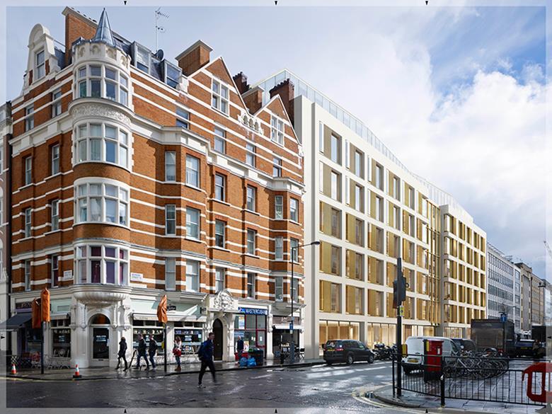 Piercey & Co's Copyright Building in London, on Berners Street, near Oxford Street